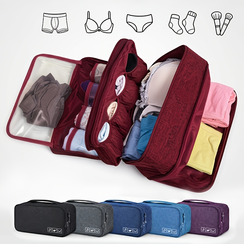 Sock Organizer Tray - 1개 휴대용 접이식 여행용 속옷 보관