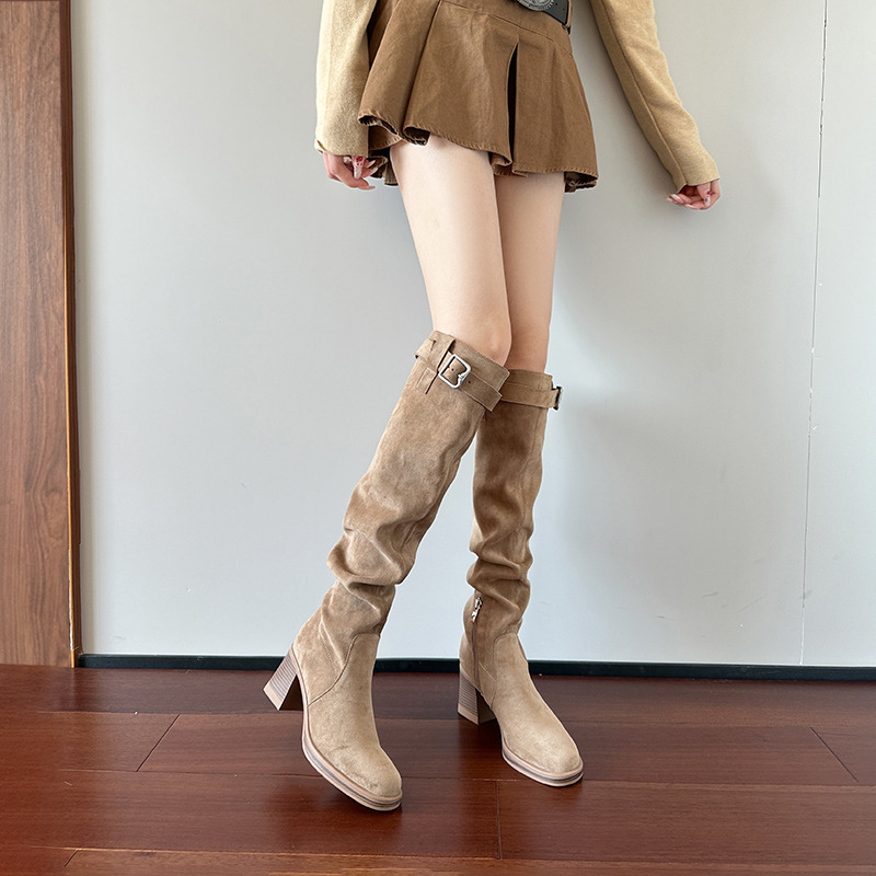 Knee High Sock Women - 여성용 하이힐 니하이 부츠 2025 가을