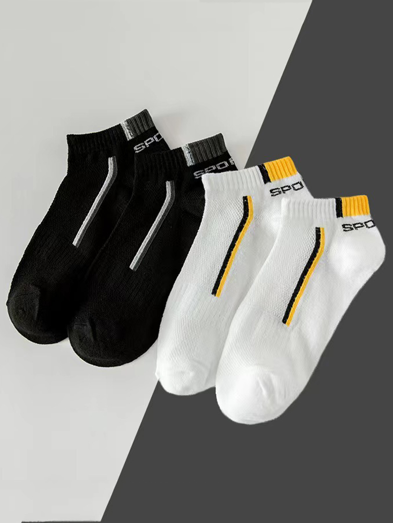 5/40 쌍 남성용 발목 보트 양말 블록 프린트 슬립  - Ankle Sock Low Cut 리뷰 및 가격