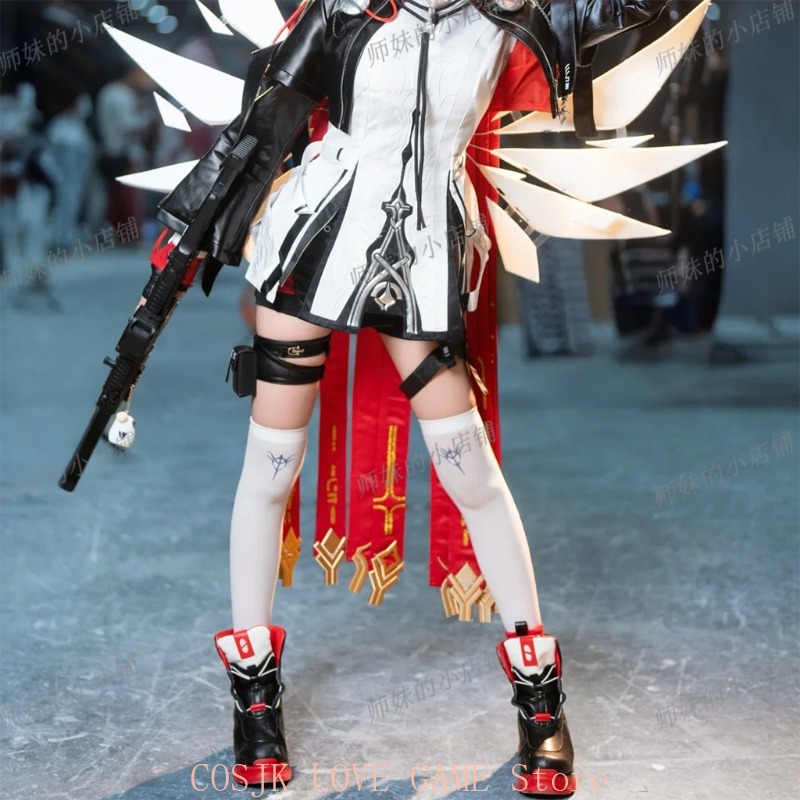 게임 Arknights Exusiai 새로운 언약 코스 - Knee High Sock Women 리뷰 및 가격