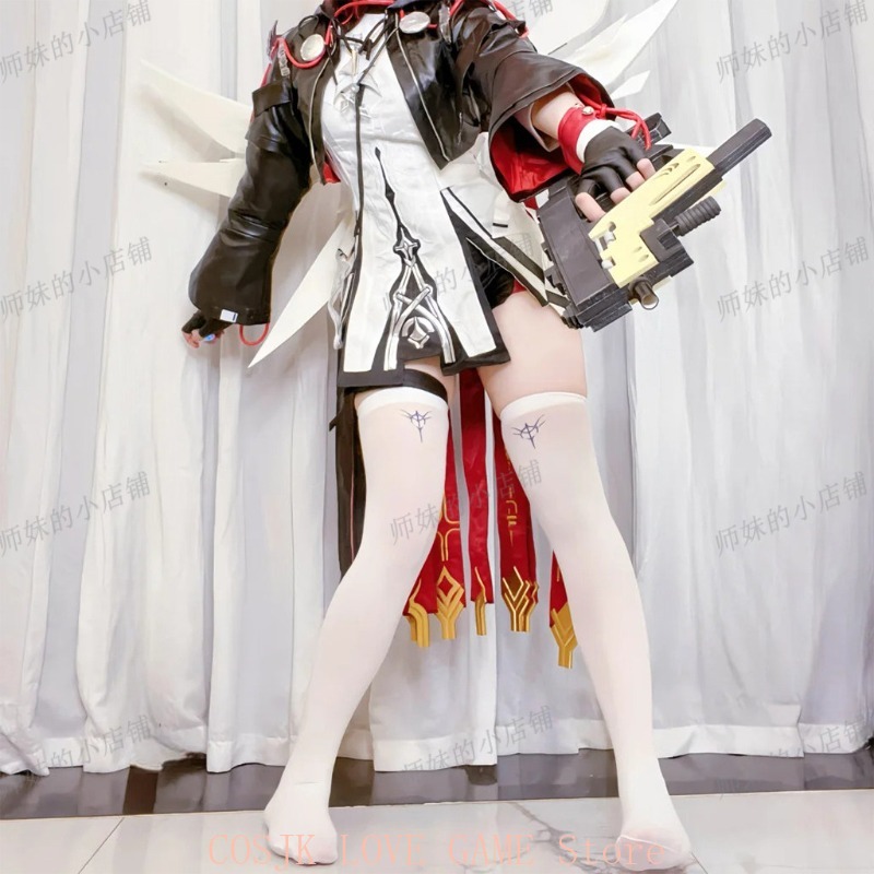게임 Arknights Exusiai 새로운 언약 코스 - Knee High Sock Women 리뷰 및 가격